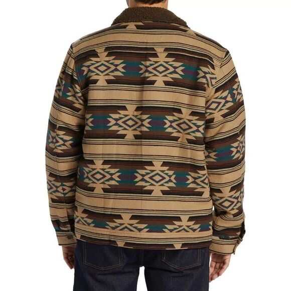 Billabong ABYJK00184 Men's Sz L Gravel Brown Multi Barlow Sherpa Jacket - Picture 14 of 14